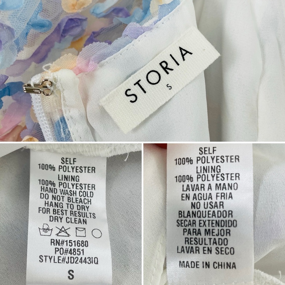 Storia 3D Floral Empire Mini Dress Size Small - Picture 13 of 13